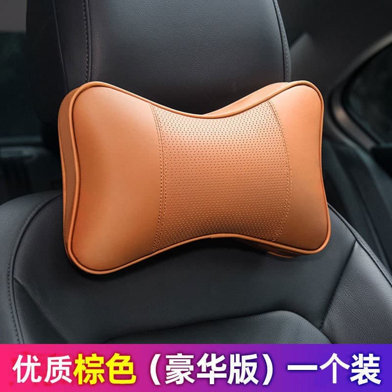 Genuine leather car headrest pillow, car pillow, sofa neck support, car seat cervical spine cushion, car interior supplies