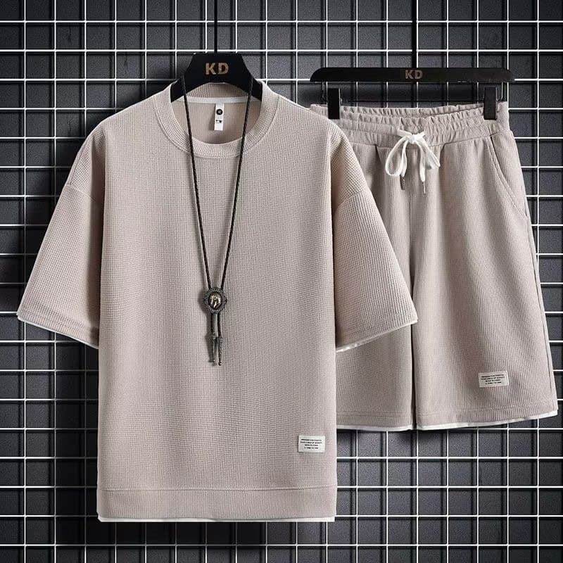 Factory Direct Simple Casual Set Fashion Ins Summer Three-Quarter Sleeve Artistic Temperament Japanese Style