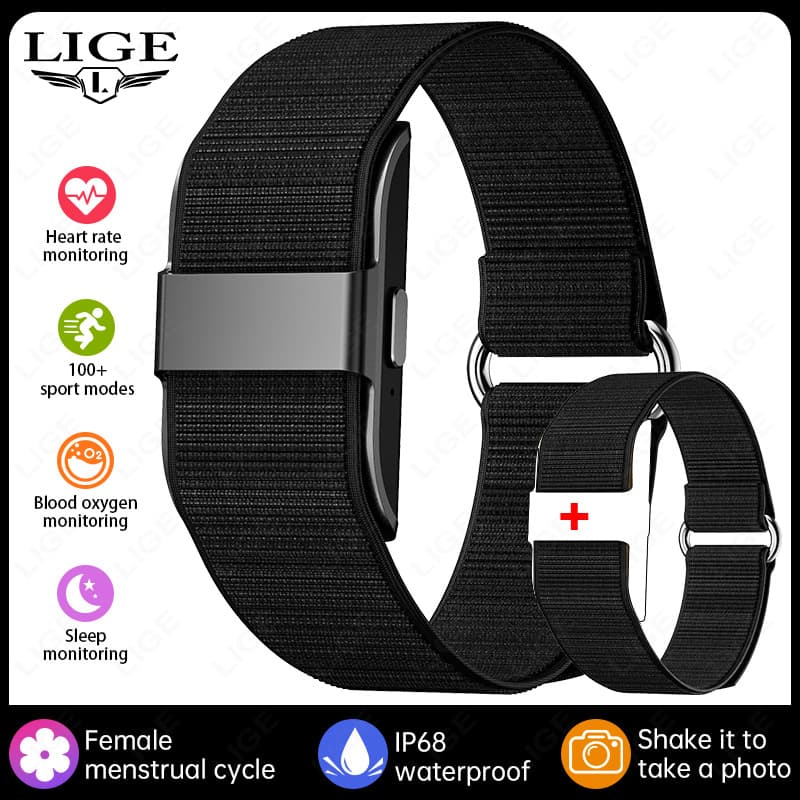 Stylish, slim, screenless outdoor sports smart bracelet for men, multi-functional heart rate monitoring and sleep watch.