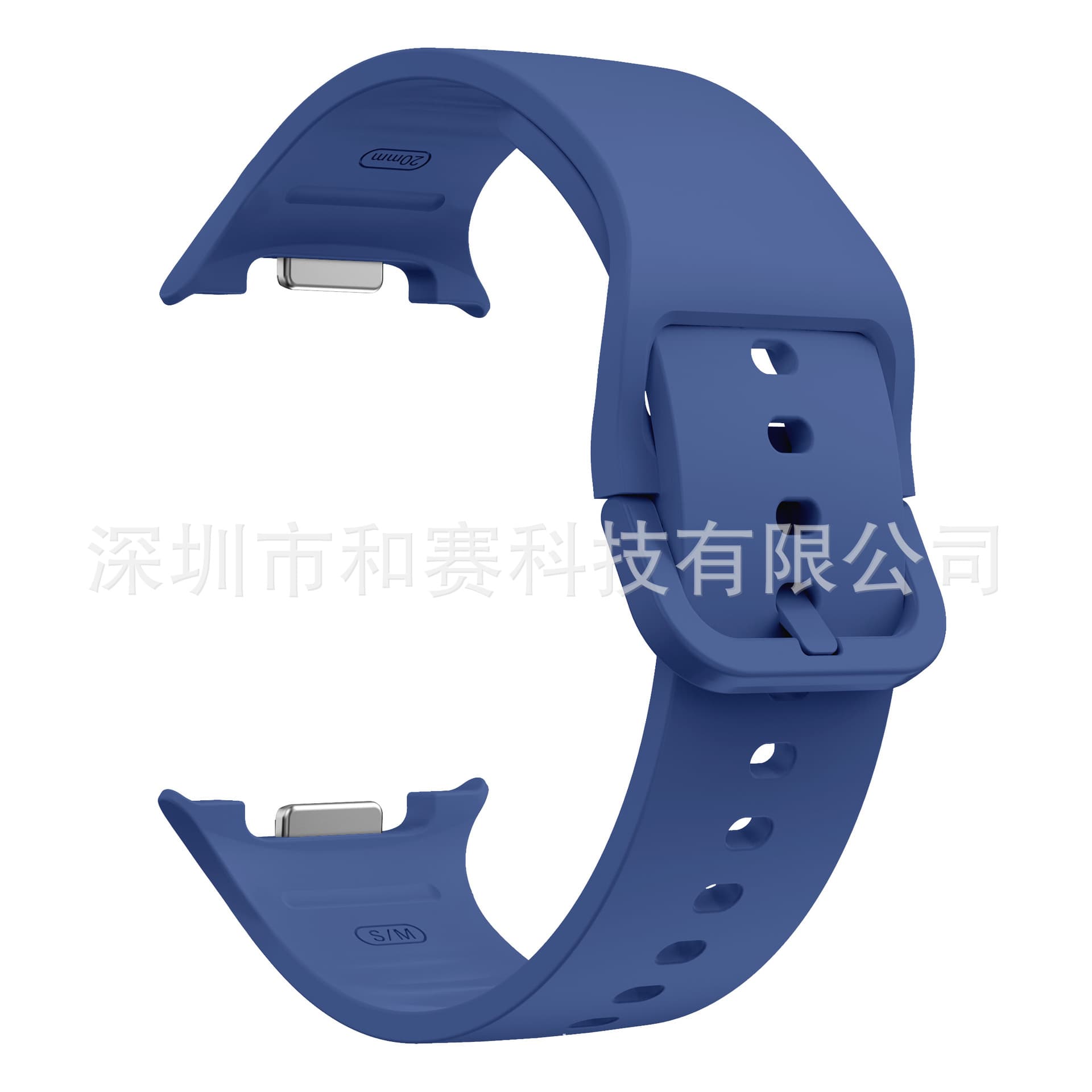 Compatible with Samsung Galaxy Watch8 flat colored buckle silicone watch band and watch8 classic solid color wristband