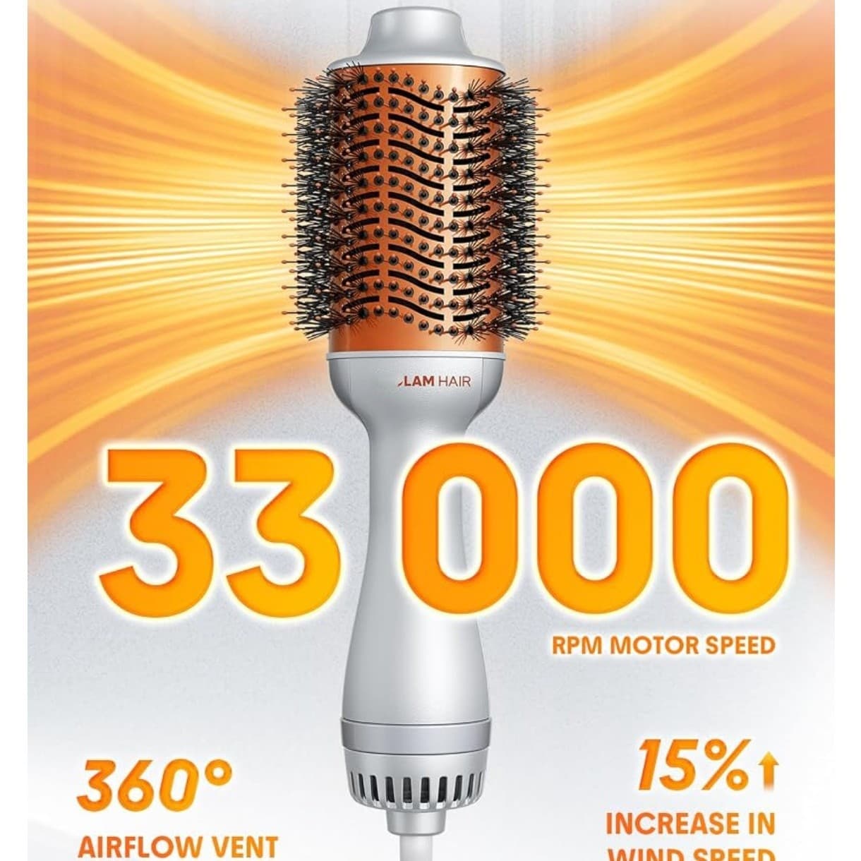 Cross-border Multifunctional 3-in-1 Hot Air Brush Curling Iron Styling Straightening Comb Hair Dryer Comb Hair Styling Tool