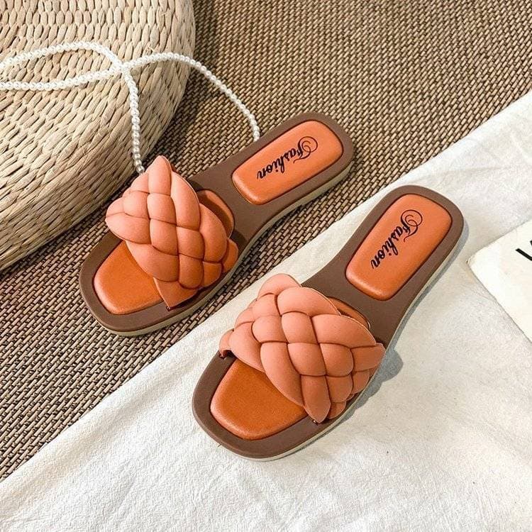 Women's summer flat sandals, non-slip, stylish and versatile, thick-soled, beach sandals, wholesale.