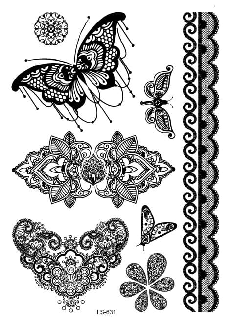 Wholesale black sexy leg ring lace tattoo stickers, Hannah black lace leg ring fashion leg decoration tattoo stickers