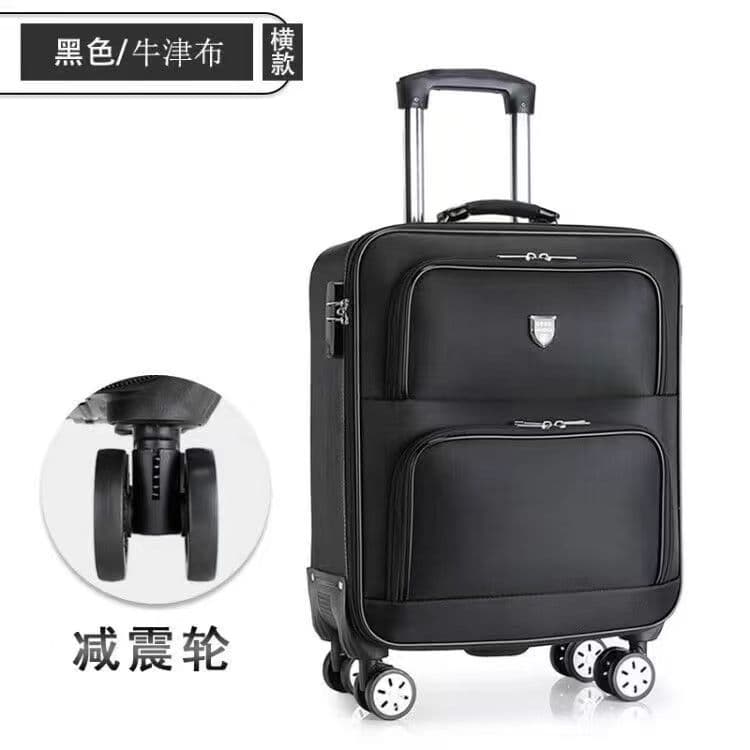 18-inch Oxford Fabric Luggage for Women, Lightweight Carry-On Suitcase for Men, Small Mini Trolley Case with Password Lock for Short Trips