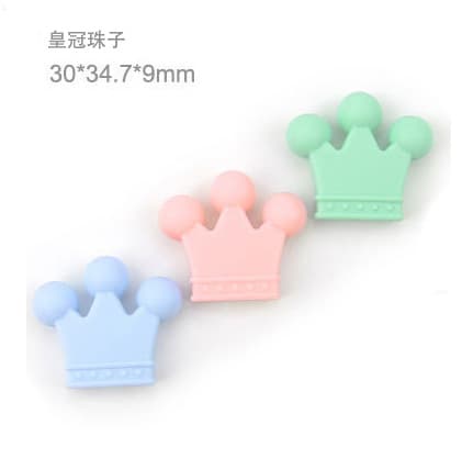 Bow Diamond silicone beads food grade children's tooth glue pacifier chain Handmade diy beaded jewelry accessories wholesale