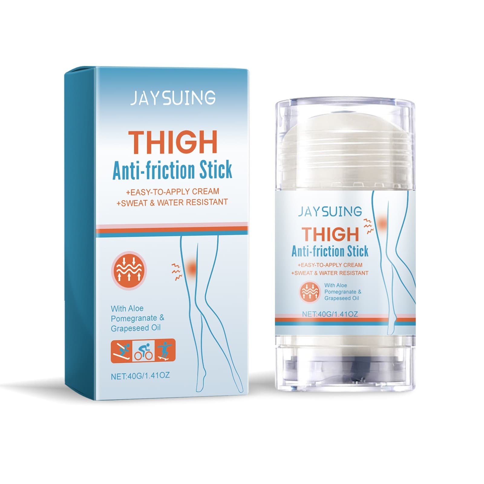 JAYSUING Thigh Anti-Chafing Stick Moisturizing Skin Care Smoothing Balm