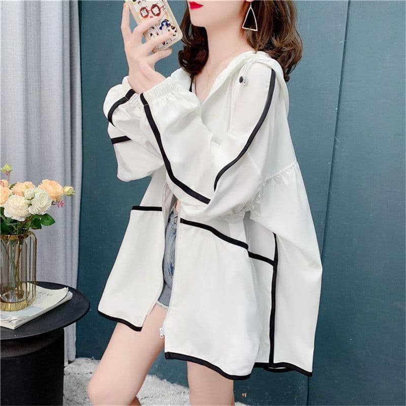 Plus Size Loose Casual Sun Protection Jacket for Women Summer 2026 - Thin Style
