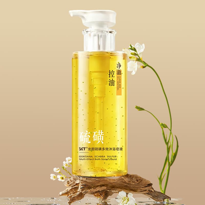 24-Hour Shipping Gentian Sulfur Anti-Mite Shower Soap Deep Clean Moisturizing Shower Gel Wholesale