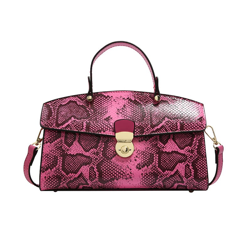Women's Handbag Cross-border 2024 New European and American Vintage Printed Snake Pattern Women's Shoulder Crossbody Bag handbags