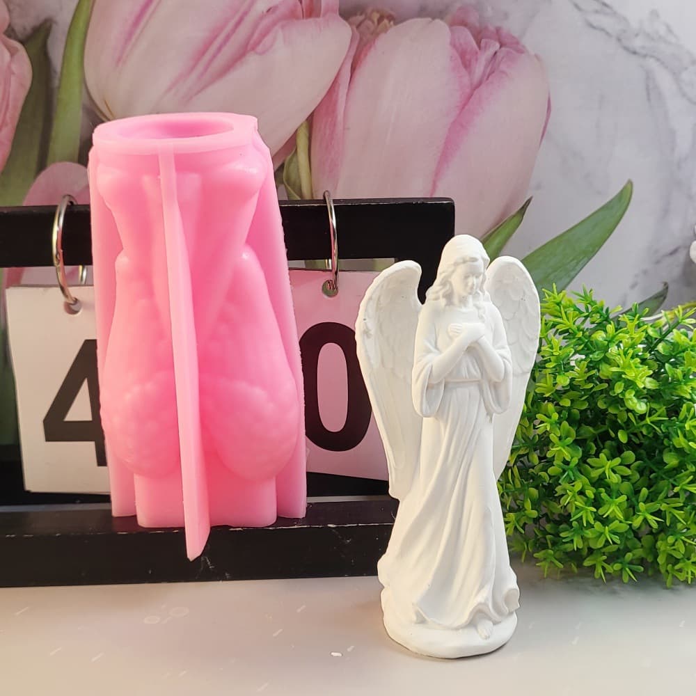 Angel Madonna Ornaments Plaster Ornaments Candle Mold Silicone Mold DIY Plaster Silicone Mold W0289