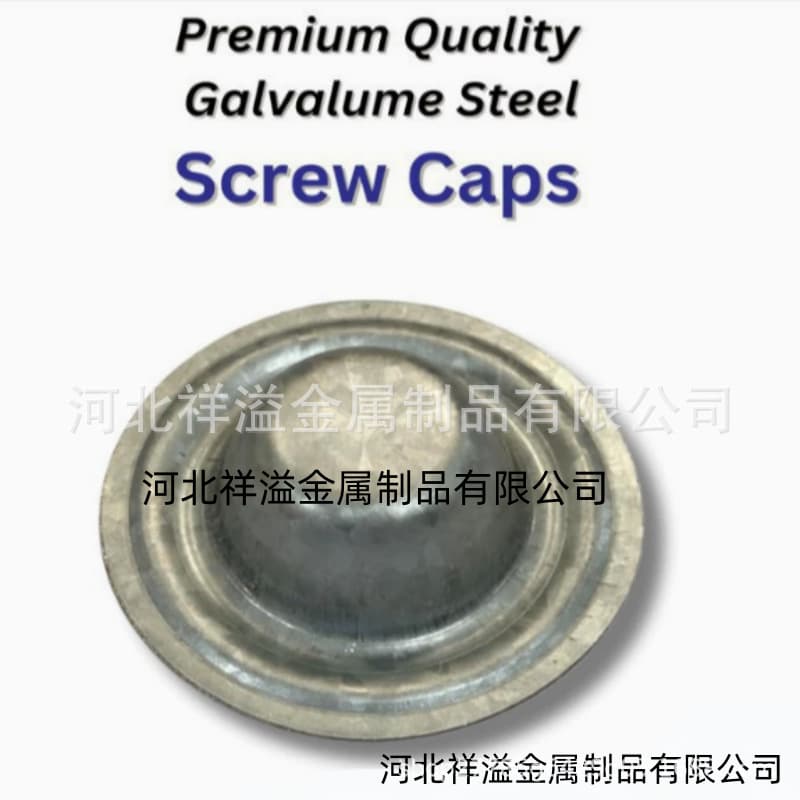 Premium Galvanized Steel Screw Caps Outdoor Rustproof Moisture-Proof Acid-Alkali Resistant Protection Cap