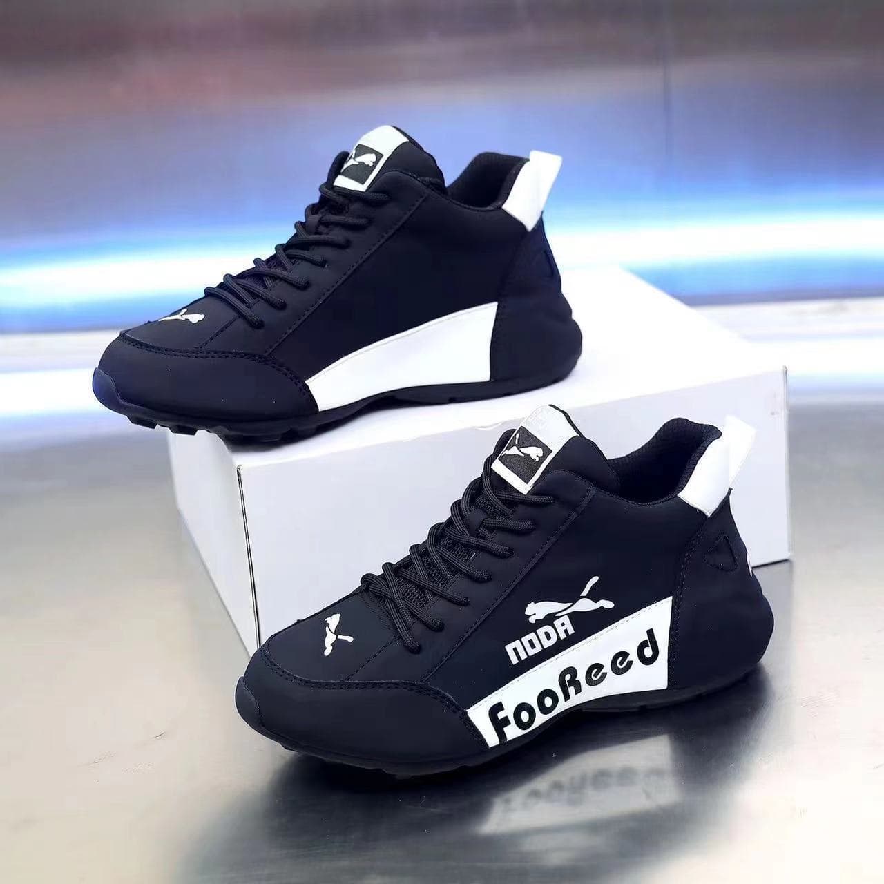 Cross-border men's shoes, autumn and winter soft-soled unisex basketball shoes, casual shoes, non-slip soft-soled PU leather chunky shoes wholesale