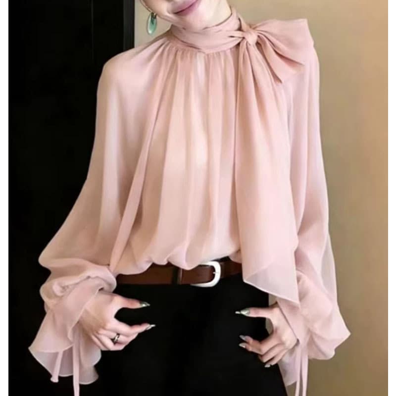 French Chic Blouse 2026 New Spring White Shirt Stylish Loose Elegant Top 2026 Summer New