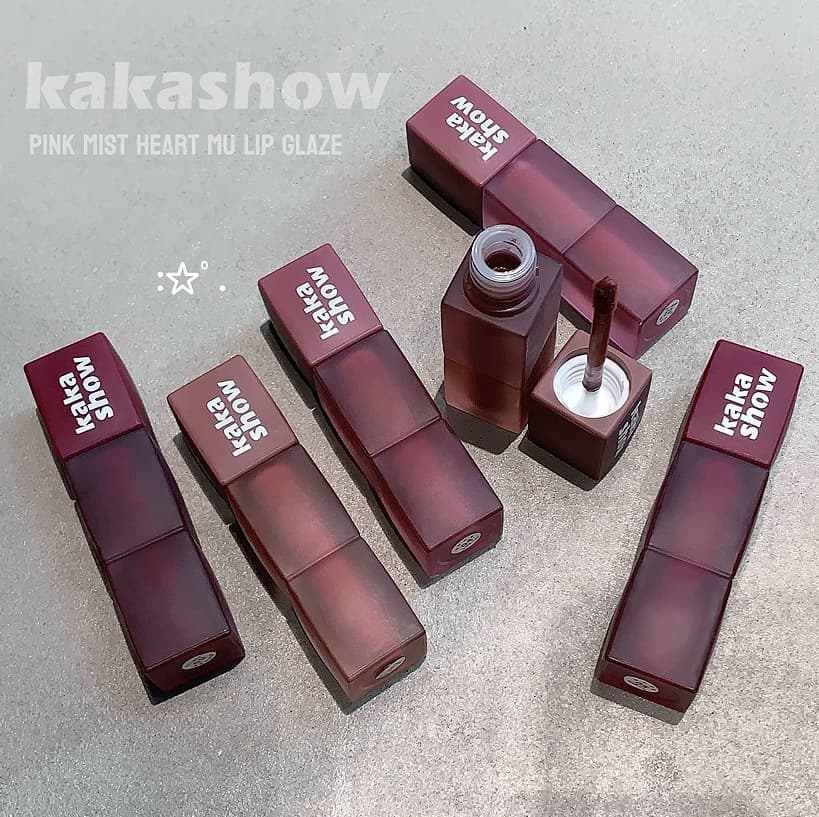 Kakashow Pink Mist Lip Gloss Velvet Smooth Matte Pure Desire Brightening Lip Mud Versatile Affordable Lipstick