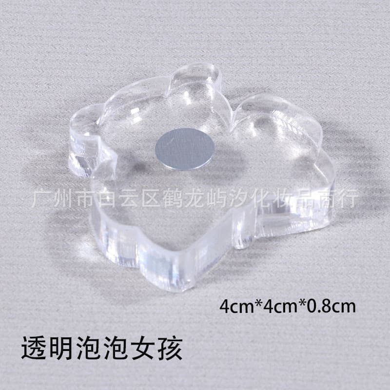 Clear Water Wave Nail Practice Stand Acrylic Nail Holder Wearable Nail Tip Stand Without Chess Piece