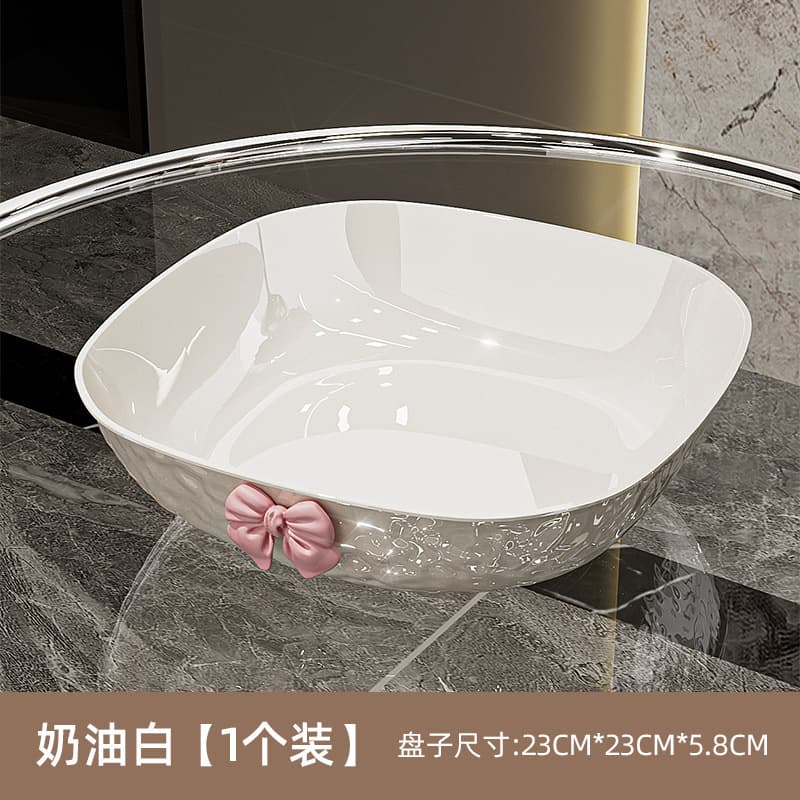 High-End Living Room Coffee Table Fruit Basket Snack Non-Spill Storage Tray Premium Fruit and Vegetable Tray Dried Fruit Display Plastic Tray