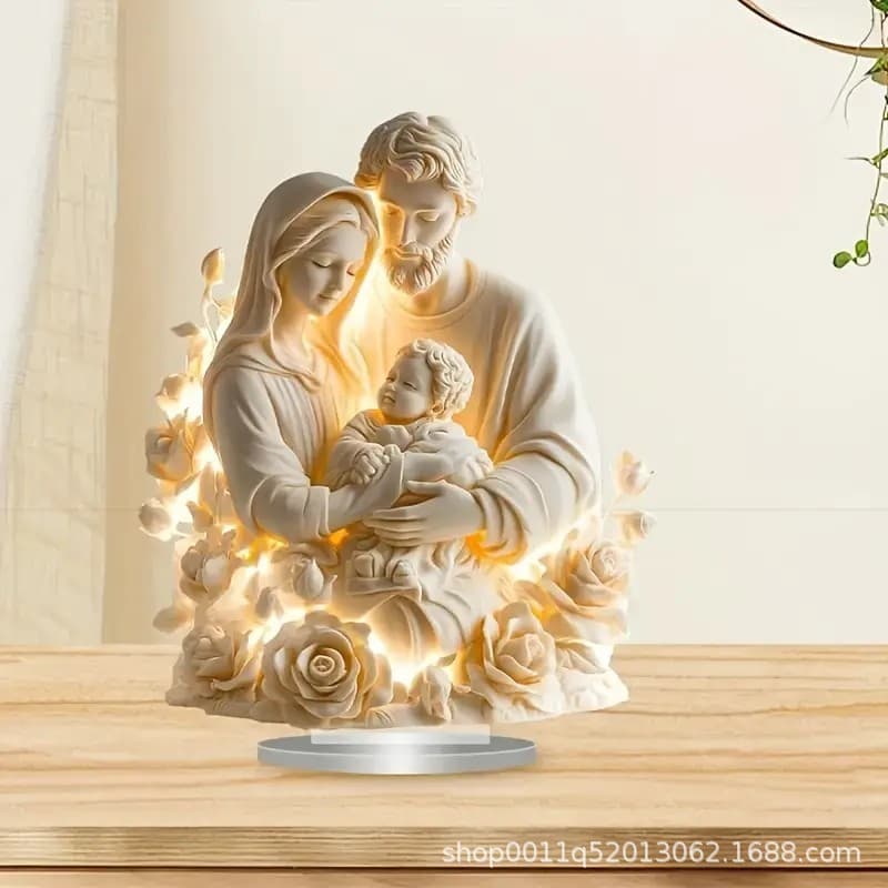 Acrylic Nativity Scene Desktop Decoration Craft for Christmas