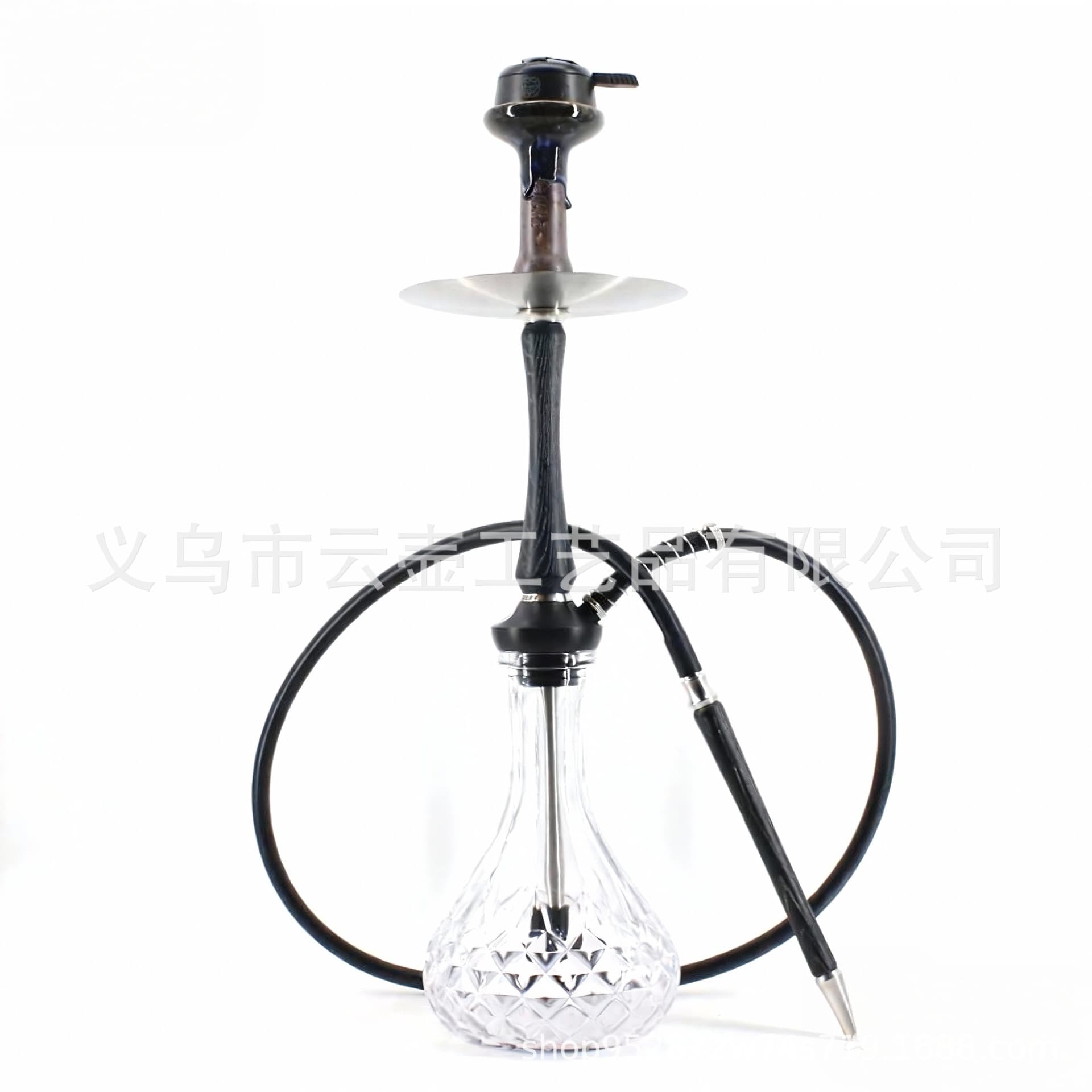 Factory Direct Supply of Arabic Single-Tube Wooden Stainless Steel Hookah with Electric Ignition