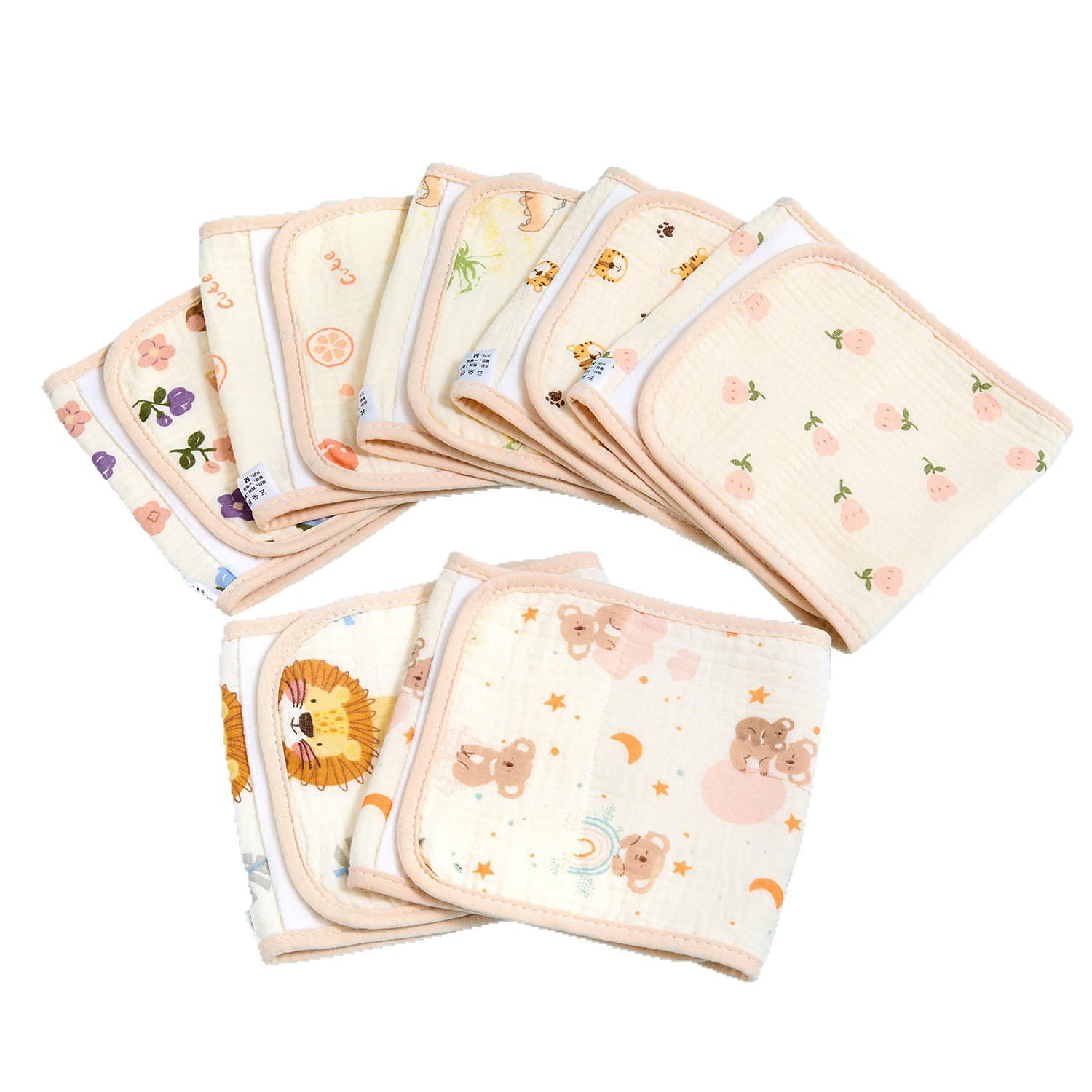 Cotton Gauze Belly Wrap Four Seasons Newborn Sleep Anti-Cold Navel Protector Cartoon Pattern Thin