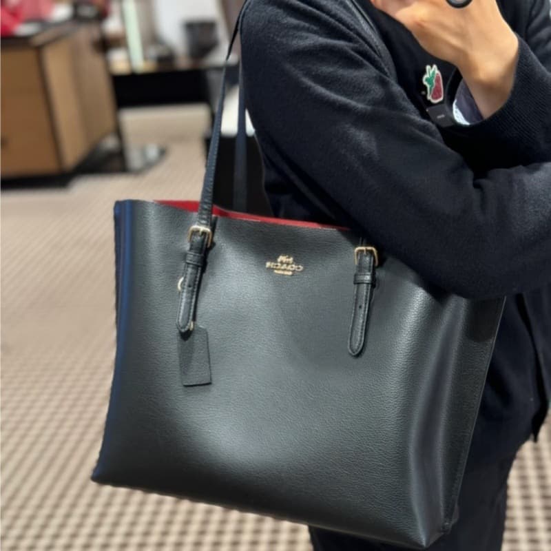 Kou C's New Mollie Large Leather Patchwork Tote Bag, Large Capacity Monogram Shoulder Handbag for Women