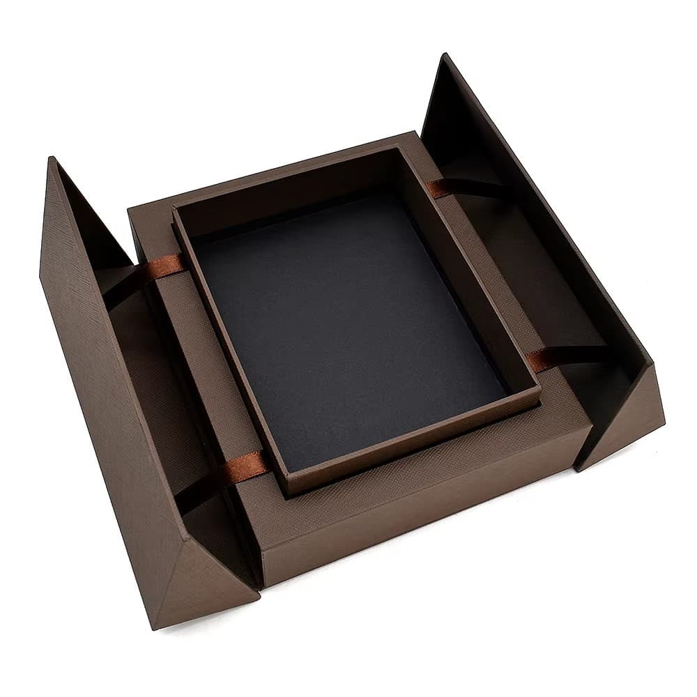 Various Colored Textured Paper Jewelry Display Boxes Can Be Customized