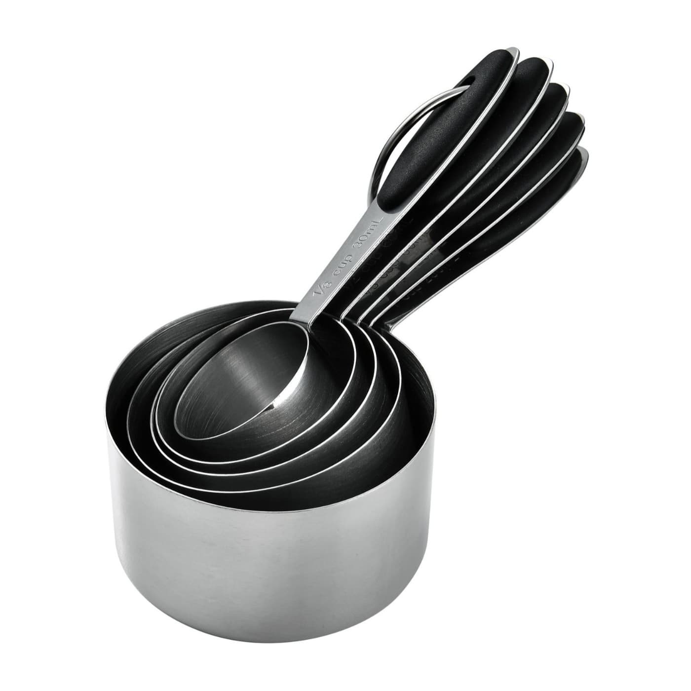 Stainless Steel Baking Measuring Spoons and Cups Set with Handle, Food Grade, 10-Piece Measuring Cups Set