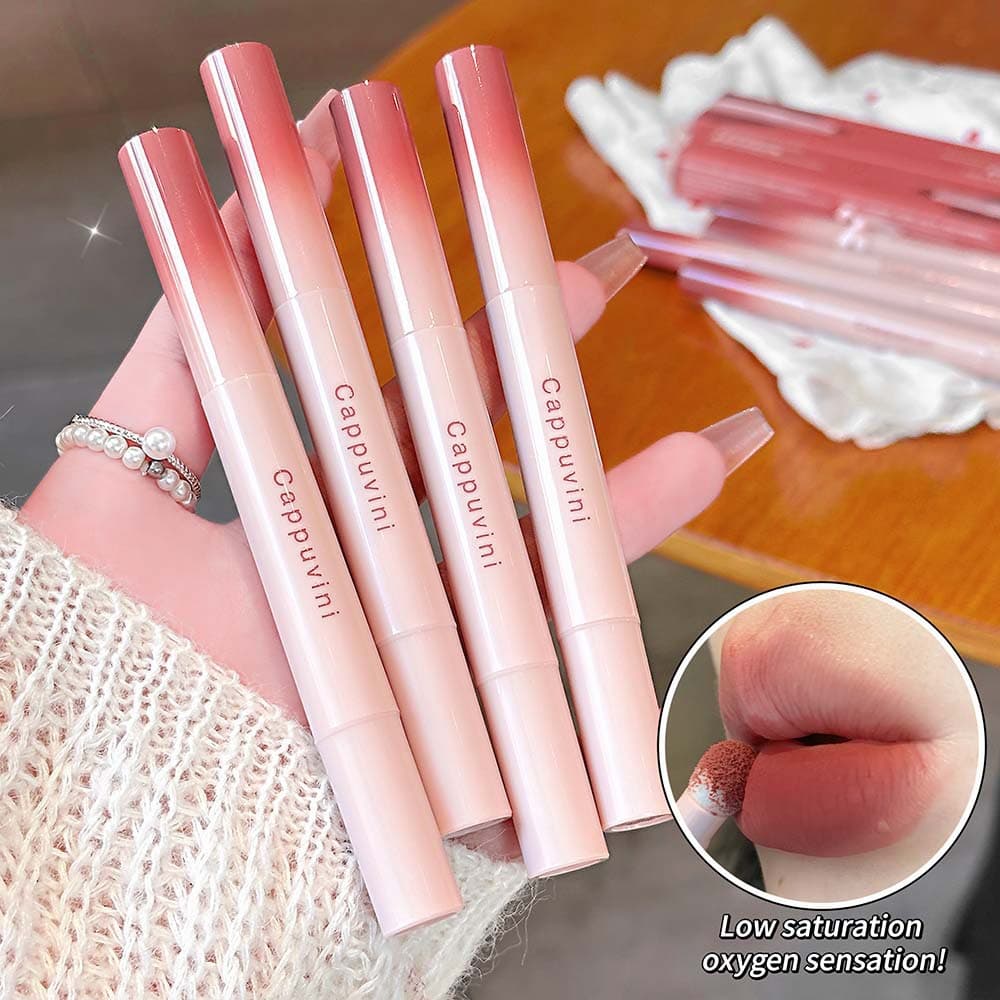 CAPPUVINI Soft Matte Lip Cream Low Saturation Soft Matte Easy Application Natural Makeup