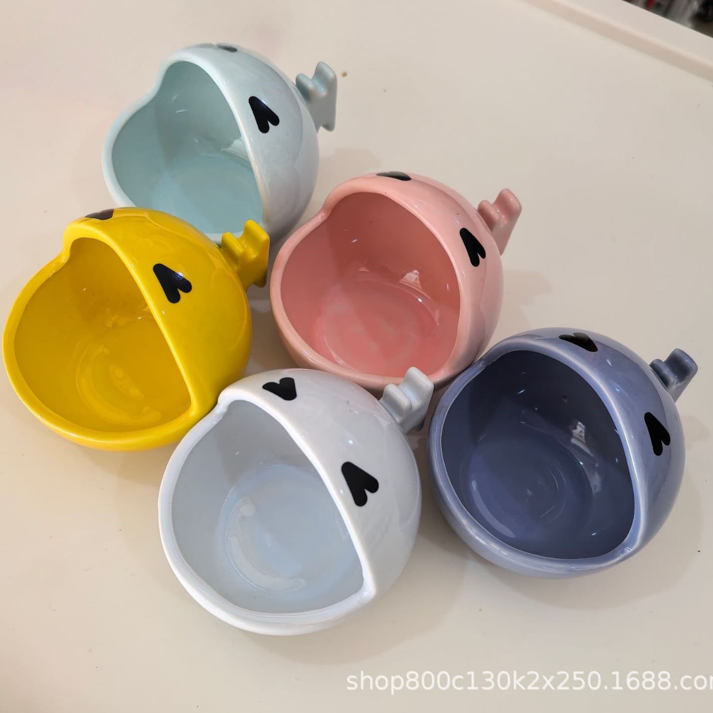 Lucky Parrot Cute Anti-Spill Food Box Ceramic Bowl Water Cup