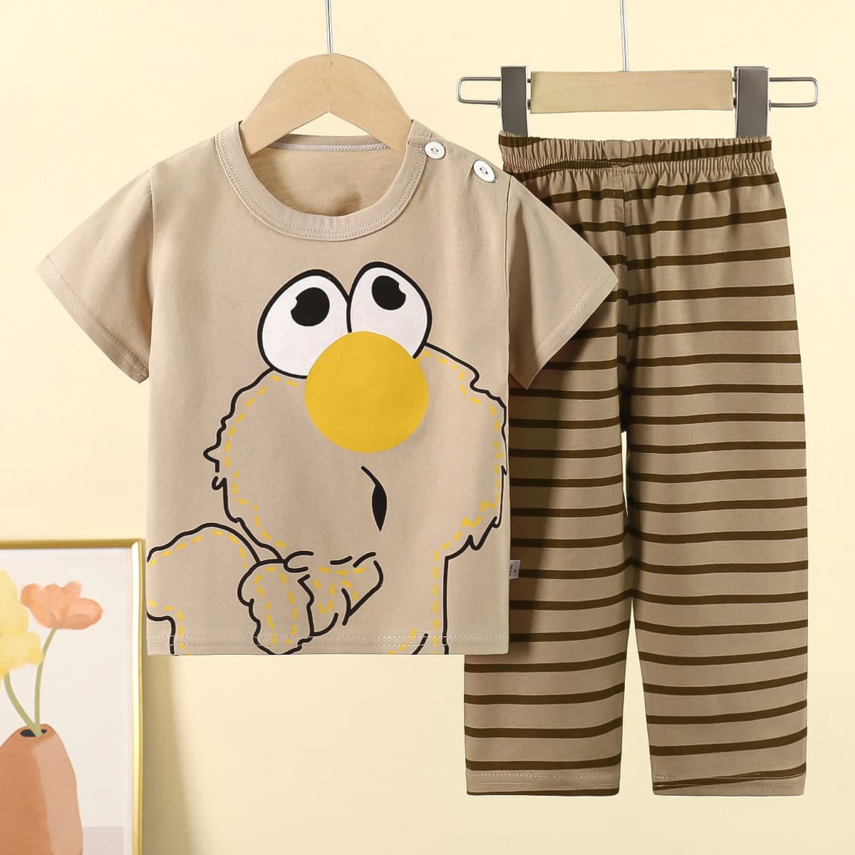 Children's Short Sleeve Set Boys Girls Homewear Pajamas Kids Clothing Pure Cotton Class A Wholesale