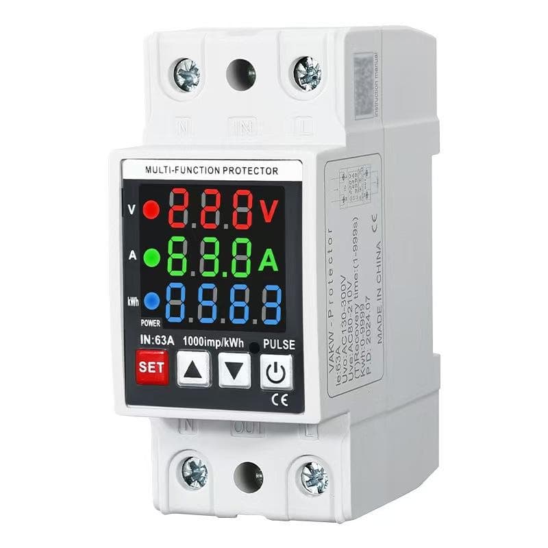 Export self-resetting over/under voltage protector, 63 phase loss protection, adjustable voltage digital display protector