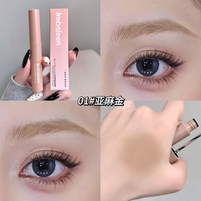 Kobeleen 3D Velvet Eyebrow Mascara Long-Lasting Waterproof Sweat-Proof Non-Smudge Eyebrow Styling Gel for Natural-Looking Brows