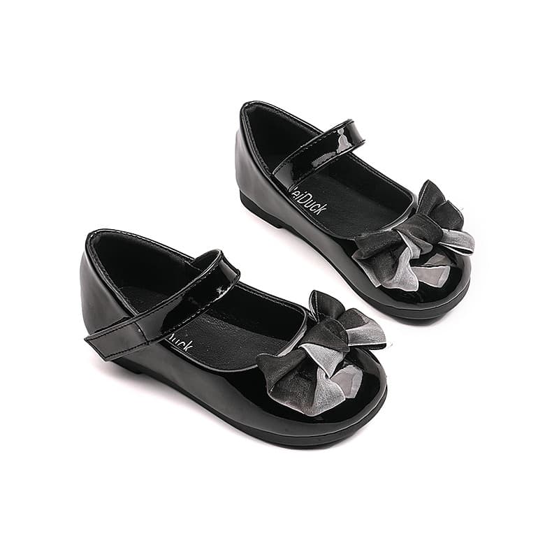 Girls Leather Shoes Black Performance Shoes Children Kindergarten Wholesale Single Shoes Stage Shoes Primary School Princess Shoes Spring and Autumn Style