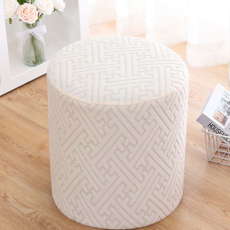 ☽ Elastic Full-Cover Small Stool Cover for Home Use, Shoe-Changing Stool Cover, Round and Square Stool Cover, Universal Sofa Stool Cover