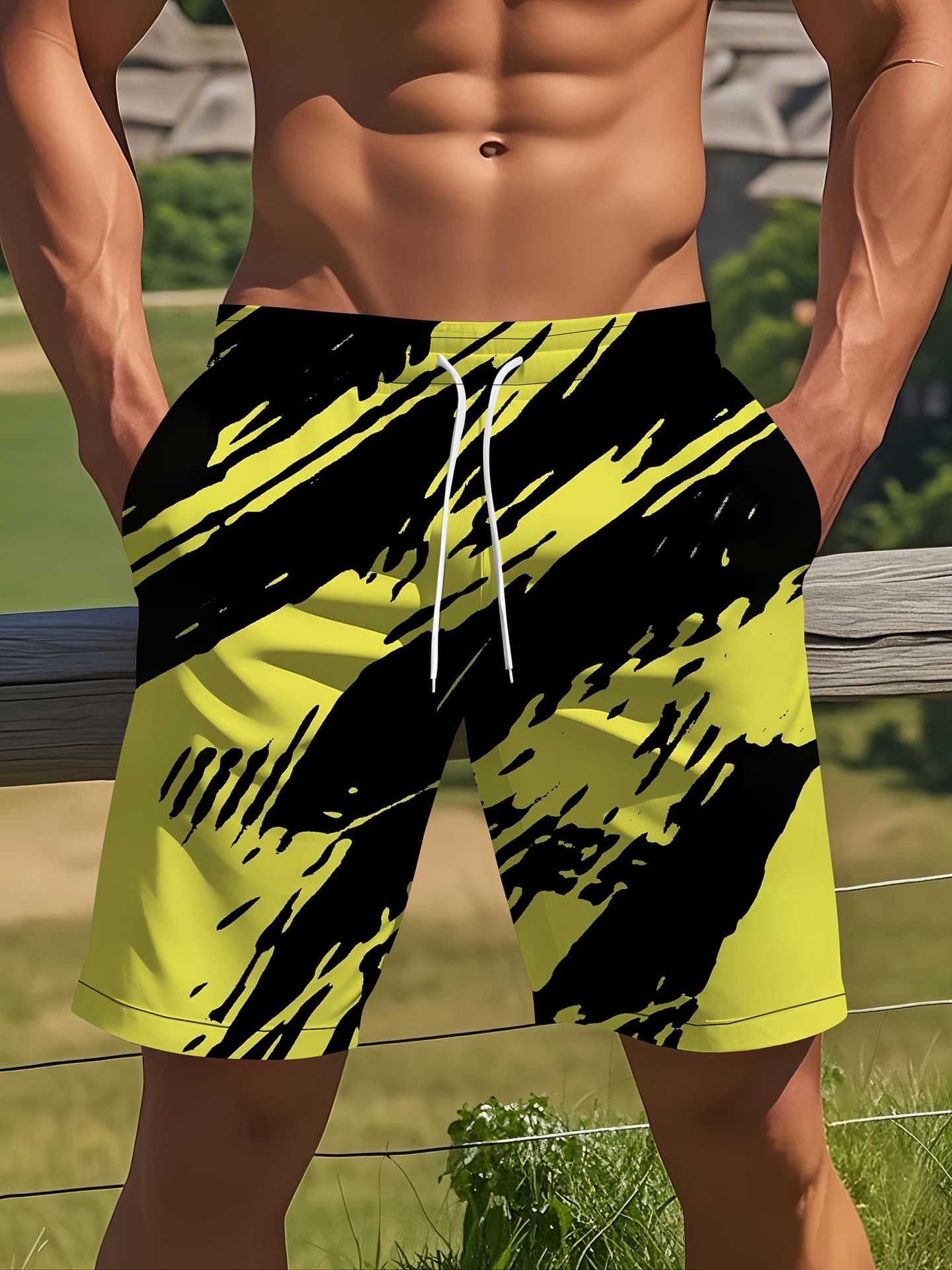 Summer New Men's Shorts 3D Digital Printing Trendy Shorts Fashionable Versatile Casual Shorts