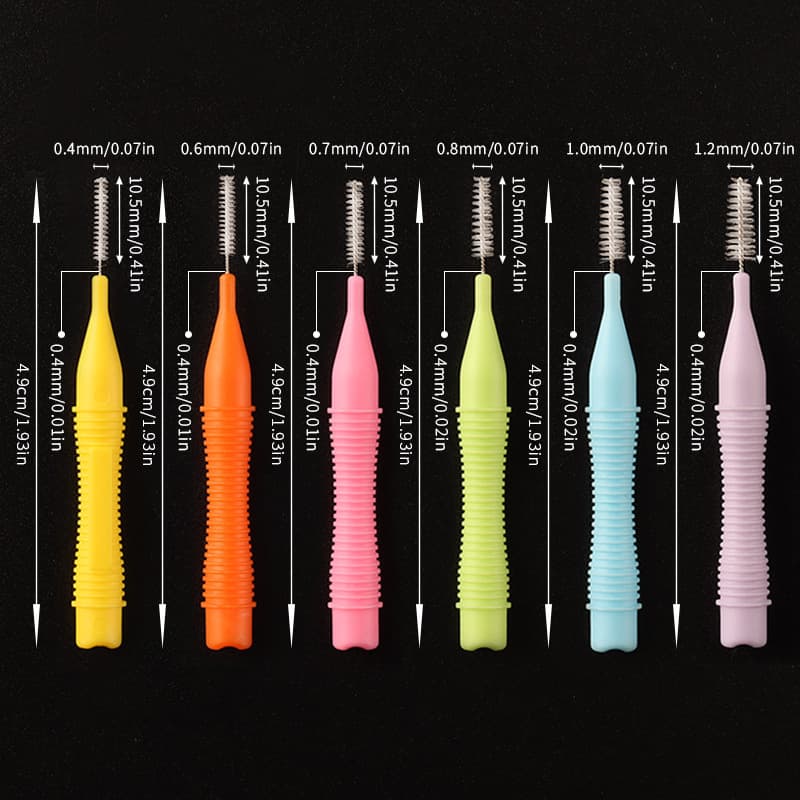 Cross-Border Supply I-Type Interdental Brush Straight Interdental Brush Gap Clean Teeth Orthodontic Interdental Brush Deep Cleaning