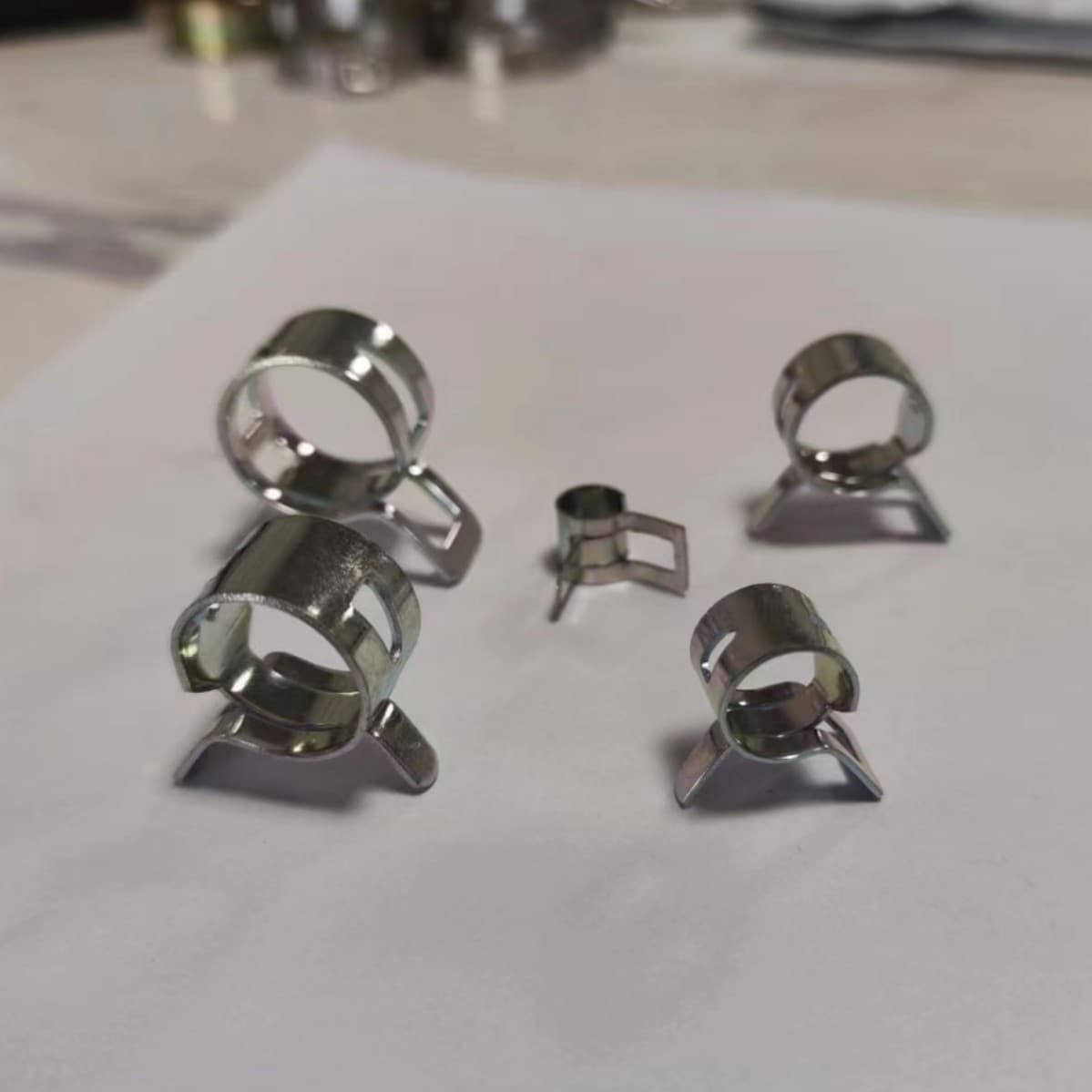 Three-Price Rosh Environmentally Friendly Color Zinc Elastic Clamp Ring Steel Clamp Japanese-Style Hose Clamp Automotive Oil Pipe Clamping Manganese Steel Clamp