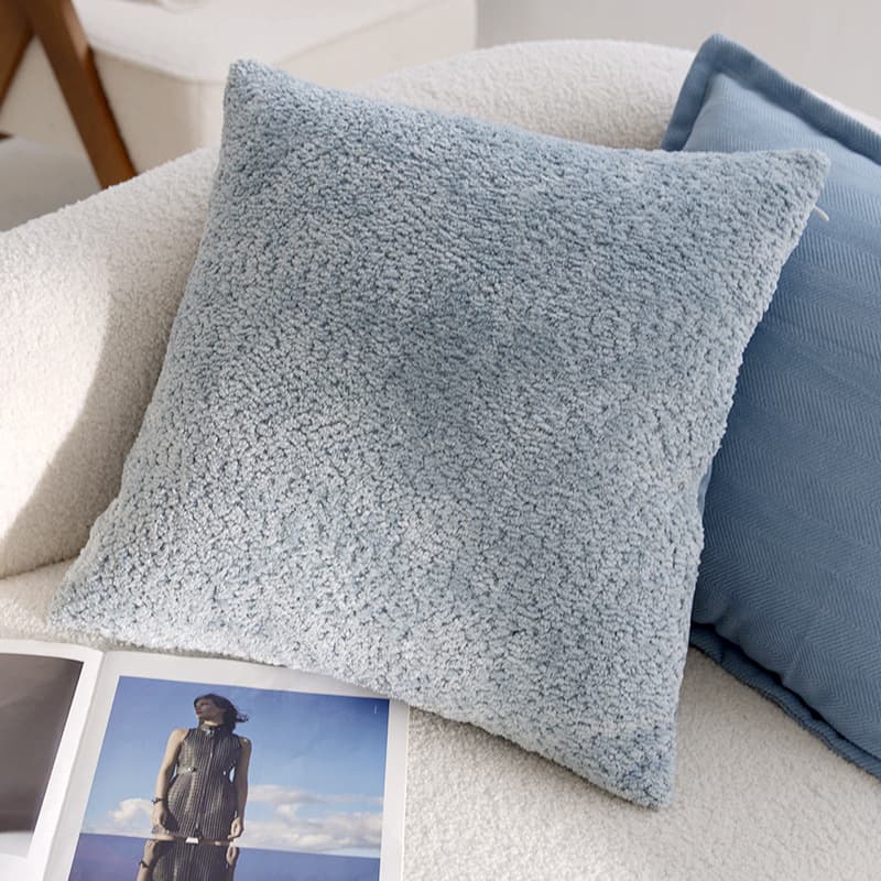 Vintage Simple Cute Kids Cream Blue Throw Pillow Cushion Sofa Window Seat Bed with Insert