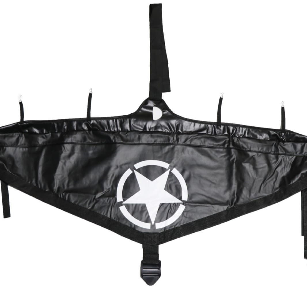 Suitable for Suzuki 19+ Jimny Hood Cover, Gravel Guard, Triangular Hood Cover with Five-Star Pattern