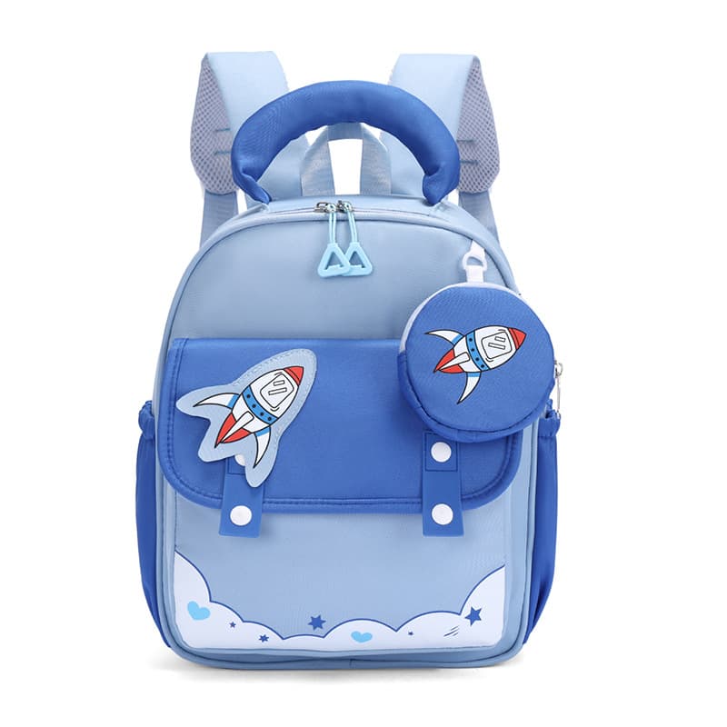 New cartoon kindergarten backpack for girls, cute children's backpack, colorful color blocking cartoon children's backpack