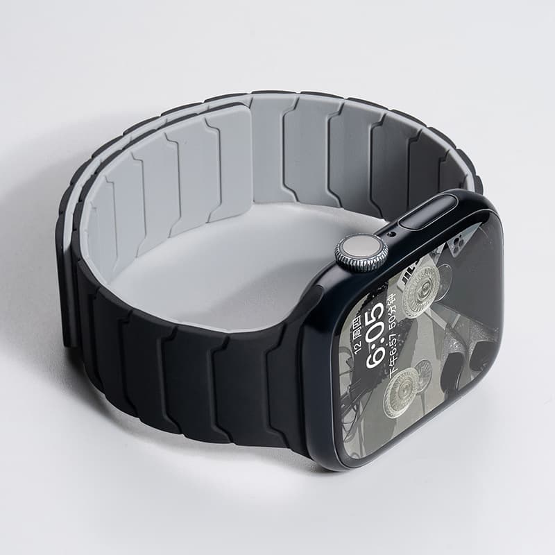 Suitable for Apple S11, S10 Armor Warrior Watch9 Sports Silicone S10 New Magnetic Smart Watch Strap