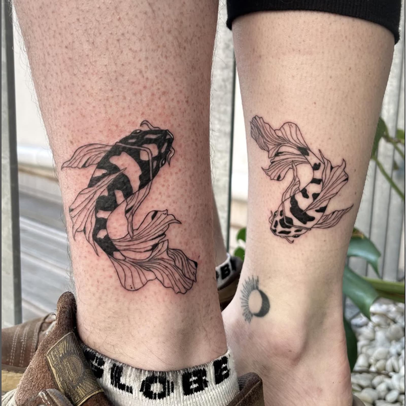 New Cross-Border Trendy Koi Couple Tattoo Stickers Waterproof Long-Lasting Non-Reflective Men Women Temporary Tattoo Stickers