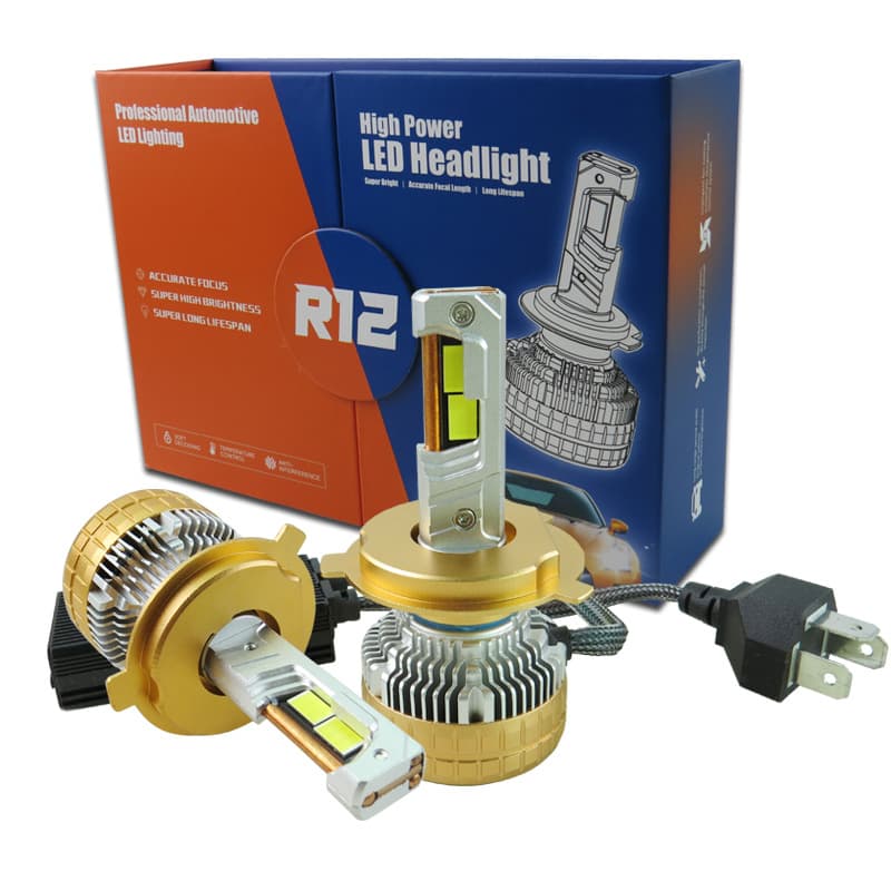 Triple Copper Tube Aluminum High Power Super Bright H4 Car LED Headlight