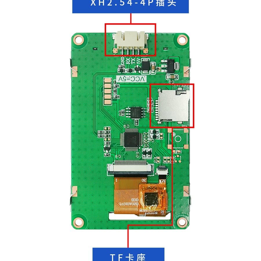 Taojingchi T1 series 3.2-inch serial port TFT LCD screen HMI touch screen with over 12864 resolution LCD screen