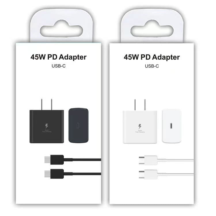 Compatible with Samsung 45W Charger S22 Phone Fast Charger US/EU 25W Charger Set Cross-Border Wholesale