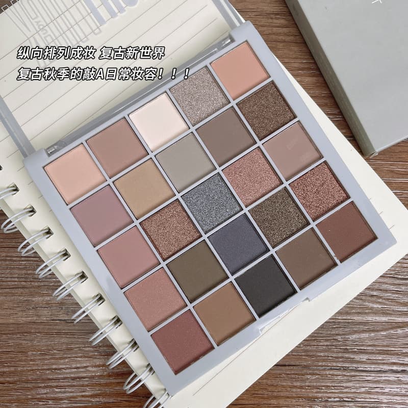 Capell 25-Color Lucky Magic Cube Eyeshadow Palette Shimmer Matte Earth Tone Orange Brown Palette Hot Selling