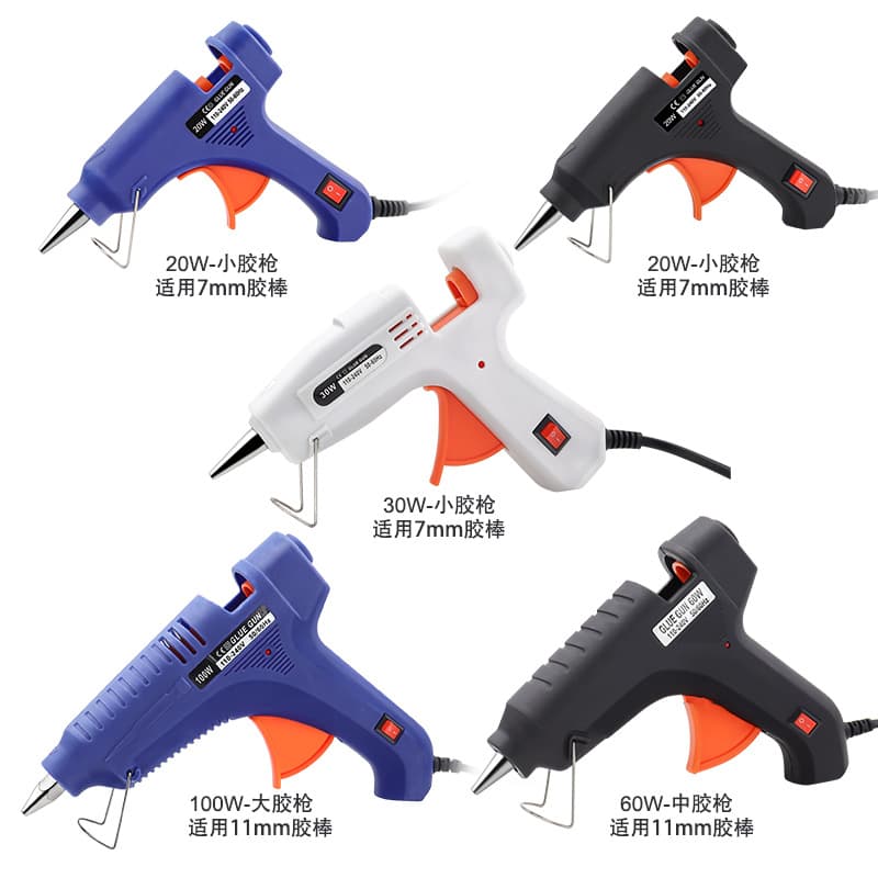 Hot Glue Gun Factory Wholesale Multi-Color Universal Glue Gun 7mm 11mm Glue Sticks DIY Handcraft Special Hot Melt Gun 60W