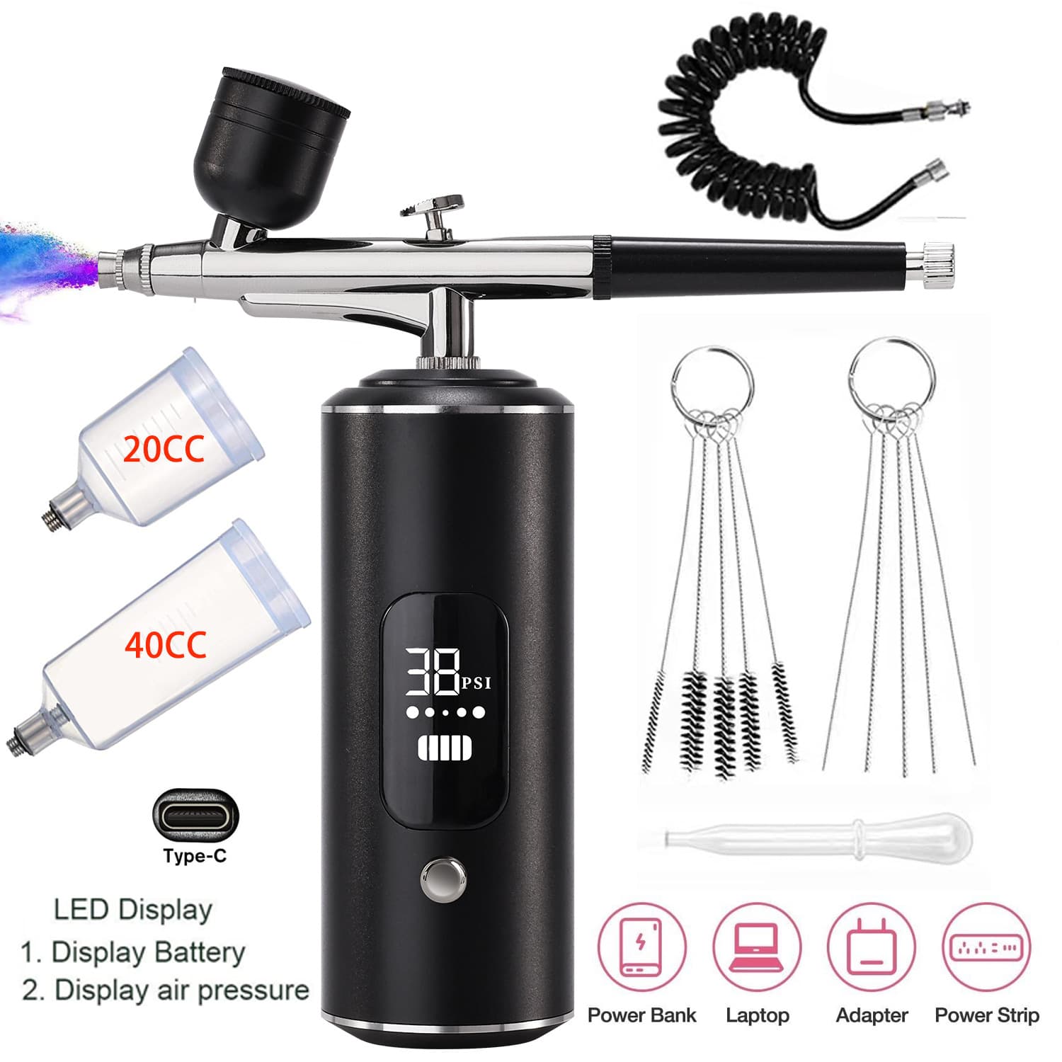 Cross-border Oxygen Infusion & Hydration Device, Imported Instrument, Paint Sprayer, High-pressure Handheld Nano Mist Beauty Device, Home Use Oxygen Machine