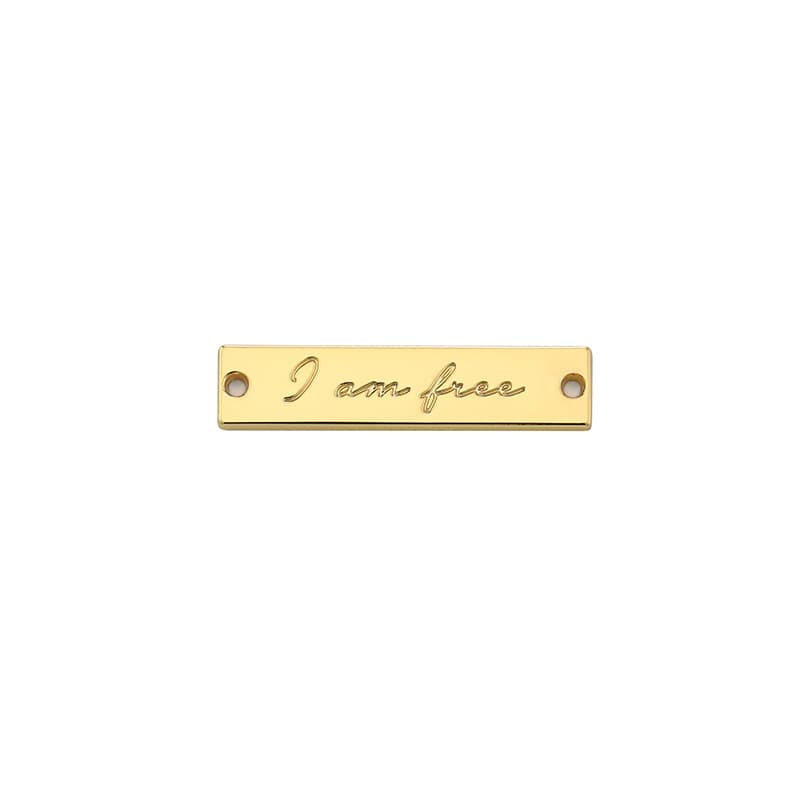 Custom-made metal nameplates for clothing, perforated and hand-sewn wear-resistant labels, color-preserving and scratch-resistant accessories for jewelry pendants.