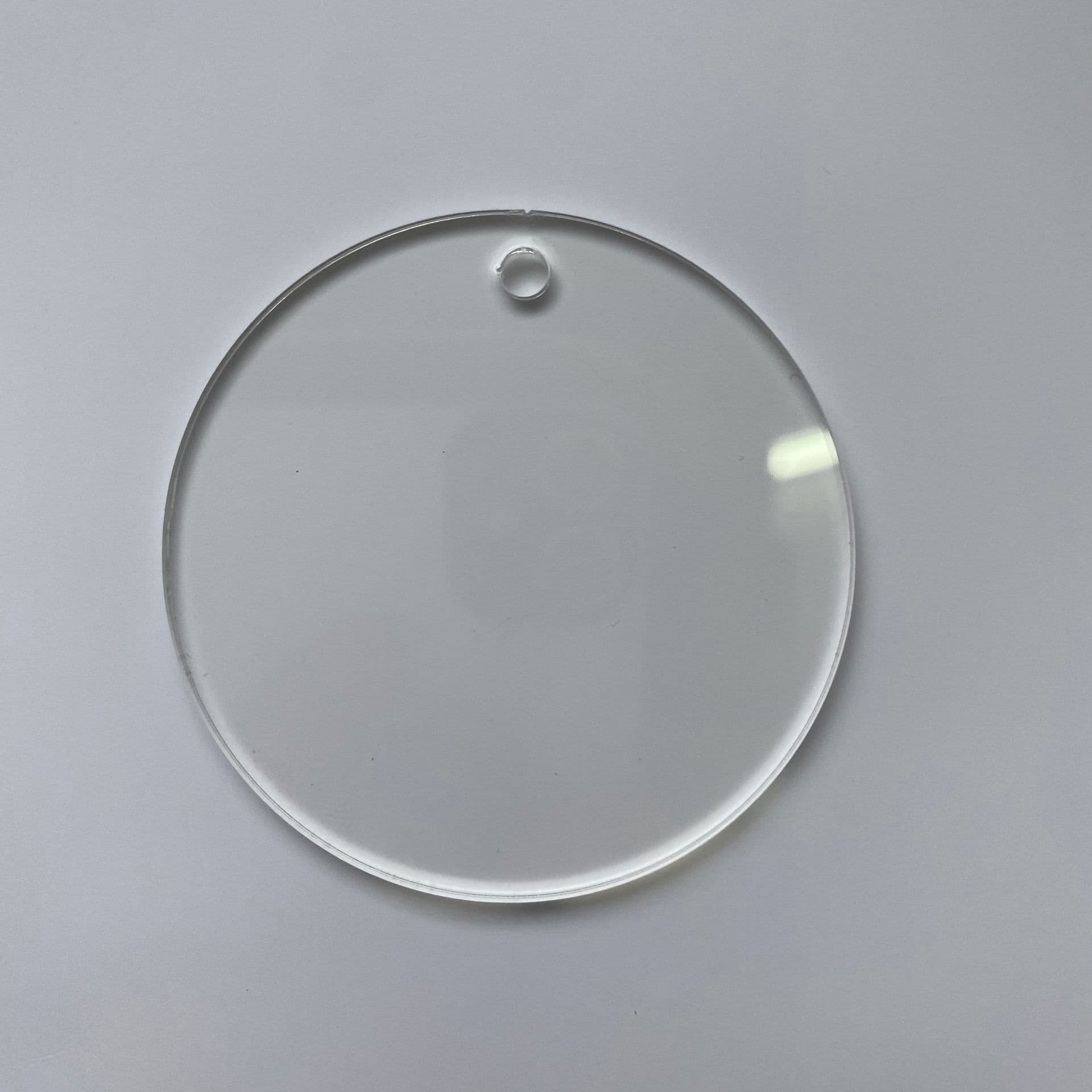 Cross-border Acrylic Transparent Round Sheet Guka Raw Keychain Accessories DIY Assembly with Hole Pendant Jewelry Wholesale