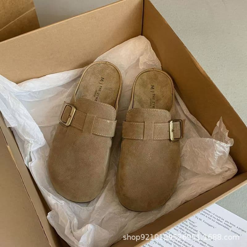 Birkenstock Half Slippers Women Spring Summer 2025 New Outdoor Half-Toe Slippers Autumn Cool Slippers French Thick Sole Birkenstock Shoes